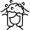 icono de lavado de cabello